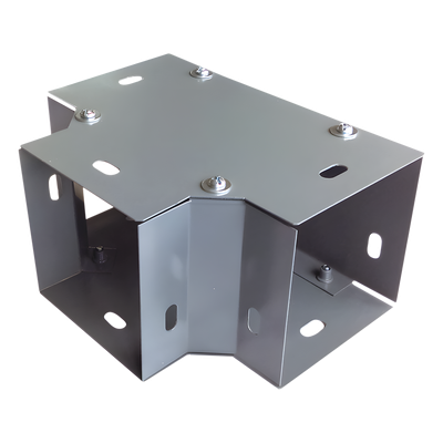 CH-DCT100L - Derivación T Horizontal para Ducto / 100 x 100 mm (3.94 x 3.94 pulg.) / Acero al Carbón / Acabado Gris