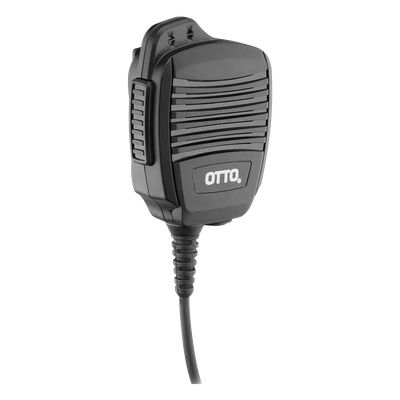 V2-R2CS5112 - Micrófono-Bocina para Radio / Cancelación de Ruido Avanzada / Sumergible IP68 / PTT 1 Millón de Ciclos / Control de Volumen / Jack 3.5 mm para Audífono