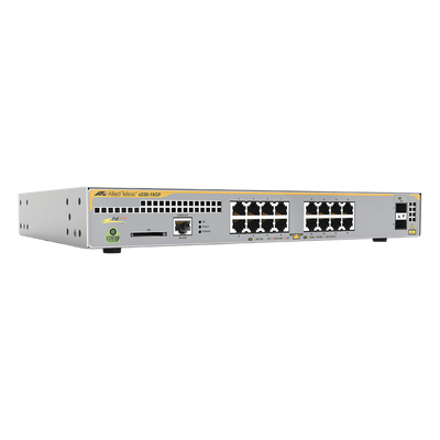 AT-X230-18GP-R-10 - Switch PoE+ Administrable Capa 3 / 16 Puertos Gigabit / 2 SFP / 247 W / 26.8 Mpps / 1U Rack