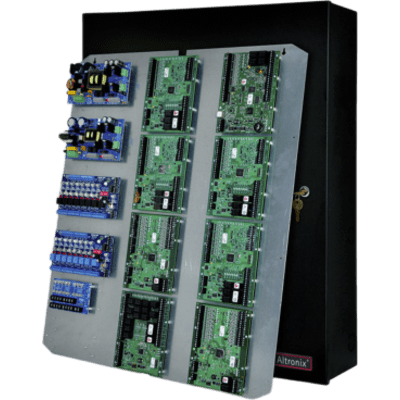 TROVE3M3 - Gabinete de Control de Acceso / Backplane Extraíble / 4 Baterías 12VDC/12Ah / Acero 16 AWG / Cerradura y Antisabotaje
