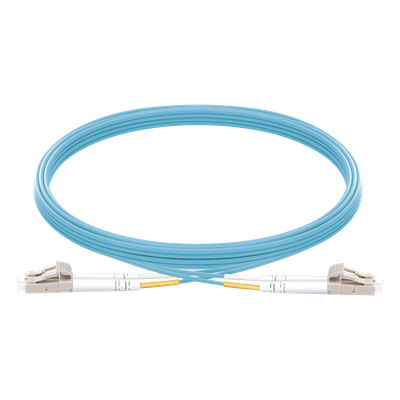 LP-FOM3-LCLC-R05 - Jumper de Fibra Óptica / OM3 50/125 / LC-LC Dúplex / OFNR Riser / 2.0 mm / 5 m (16.40 ft) / Aqua