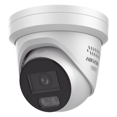 DS-2CD2347G3-LIS2UY/SRB - Turret IP / 4 Megapixel / Lente 2.8 mm / 98.4 pies IR + Luz Blanca / Audio Bidireccional / IP67 NEMA 4X / WDR 130 dB / AcuSense 3.0 / Estrobo Azul y Rojo