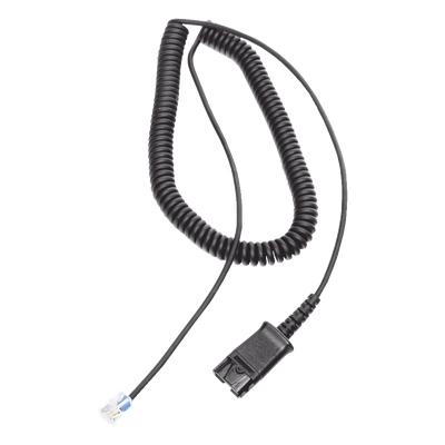QD03 - Cable Adaptador QD / Diademas HT101/HT201/HT202 / Teléfonos Analógicos, Digitales e IP / Compatible Grandstream y Yealink / Audio Full Duplex / Impedancia 2000Ω