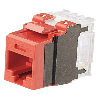 NK6X88MRD - Jack Keystone / Cat 6A / 500 MHz / 8P8C / Impacto 110 / UTP / Rojo