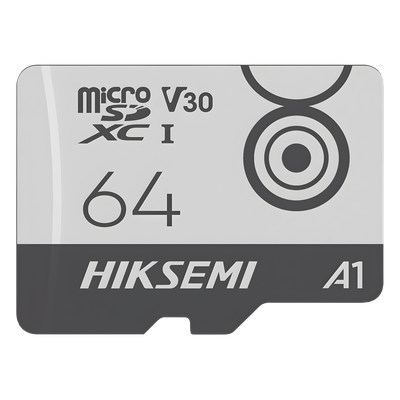 HS-TF-M1/64G - Memoria MicroSD / 64 GB / Lectura 95 MB/s / Escritura 55 MB/s / Clase 10 U3 V30 / Rango −25°C a 85°C / 10,000 h Grabación / Resistente Agua y Golpes