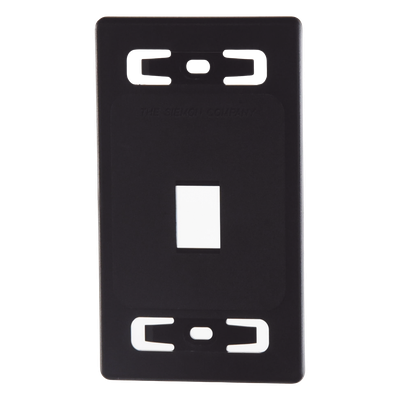MX-FP-S-01-01 - Placa de Pared Modular / 1 Salida / Alta Densidad 6 Puertos / Instalación Frontal o Trasera / Color Negro