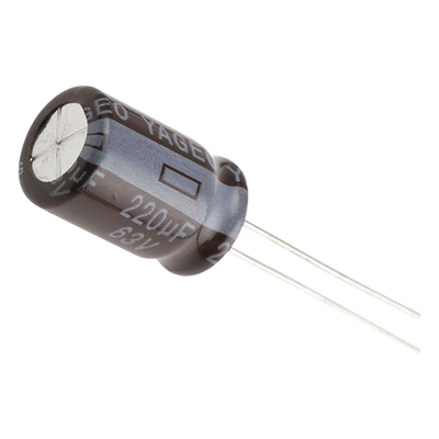 0220M0063V - Capacitor Electrolítico de Aluminio, Radial de 220 µFd, 63 Vcc, 105 °C, 10 x 15 mm.