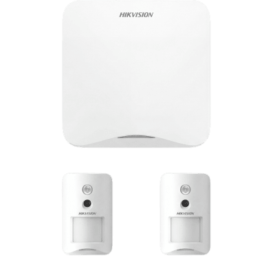 AXHOME-KIT-PIR-CAM - Kit de Alarma Inalámbrico / Panel Wi-Fi 1200 m (3937 ft) / 16 Zonas / 2 Cámaras PIR 320 x 240 / Detección 10 m (32.8 ft) 90° / Inmunidad Mascotas 24 kg / Batería 2 Años