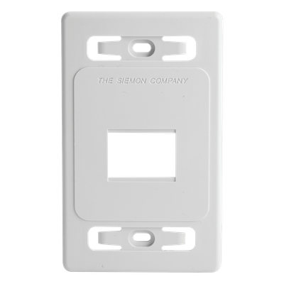MX-FP-S-02-02B - Placa de Pared Modular / 2 Salidas / Blanco / Versión Bulk / Termoplástico Resistente