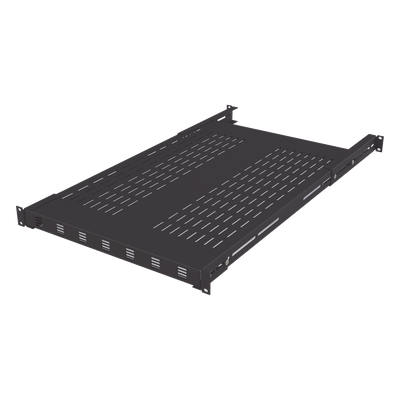LPRVSH49-961U - Charola Ventilada / Profundidad Ajustable 495-965 mm (19.5-38 in) / 1U / Carga 110 kg / Color Negro