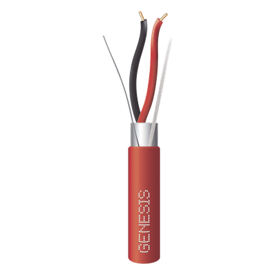 4402-1104 - Cable FPLR para Alarmas de Incendio / 2x18 AWG / Blindado / 305 m (1000 ft) / Rojo / -20°C a 75°C