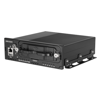 AE-MN5043(M12) - NVR Móvil / 8 Canales / 5 Megapixel / 4 Puertos PoE + 4 Vía Switch / 2 Bahías HDD / GPS Integrado / Conector M12 / 9-36 VCC
