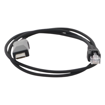 TXCP740K - Cable Programador USB / Conector USB-A a RJ45 / Longitud 1 m (3.3 ft) / Compatible Windows 98 a Server 2022 / PU Negro Alta Durabilidad