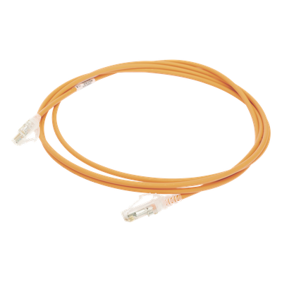 MC6-07-0928 - Patch Cord Cat6 UTP / 28AWG Diámetro Reducido / CM/LS0H / 2.13 m (7 pies) / Naranja