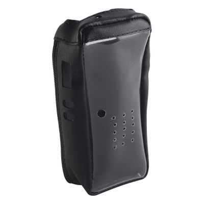 FSMNX-200T - Funda de piel reforzada / Visor frontal transparente / 58 x 178 x 41.5 mm / Compatible NX-200/300/203/303