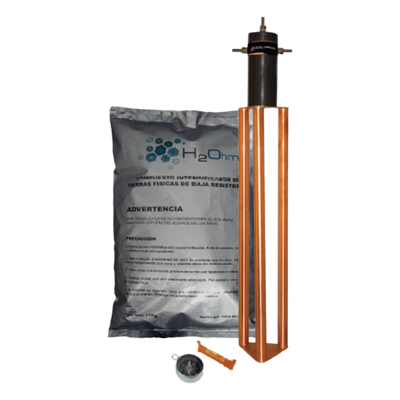 TG-30AB - Electrodo de Puesta a Tierra / 30 A / Resistencia < 2 Ω / Filtro LCR / Compuesto H2Ohm / Brújula y Nivel Integrados