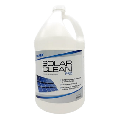 SOLAR-CLEAN-PRO - Limpiador para Paneles Solares / Sin Enjuague / pH Neutro 7 / Concentrado 25:1 / 4 Litros / Hasta 100 Litros de Solución