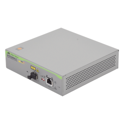 AT-PC2000/LC-960 - Convertidor de Medios PoE+ / Gigabit Ethernet a Fibra Óptica / Multimodo LC / 550 m (1804.5 ft) / 30 W / Jumbo Frames 10K