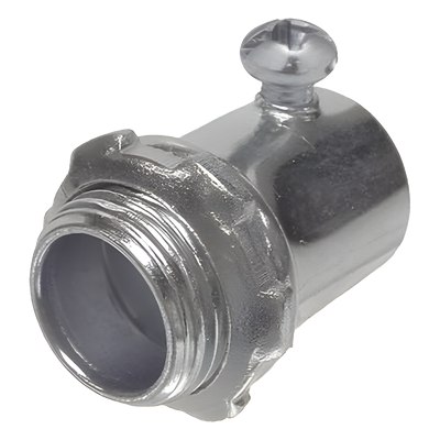 HUB-2002 - Conector para Pared Delgada / 1/2 in (13 mm) / Acero / Tornillo de Fijación / 21.79 mm x 35.99 mm / 0.042 kg (0.093 lb)