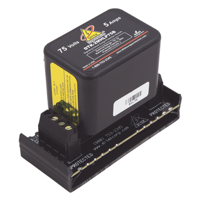 DTK-2MHLP75BWB - Protector Modular / 75 V / 2 Pares / Base Desmontable / Snap-Track / 83 x 38 x 66 mm / -40°C a 70°C