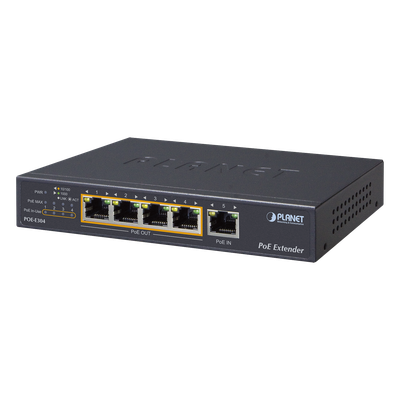 POE-E304 - Extensor PoE / 65W Ultra PoE / 4 Puertos Gigabit / 200 m / 656 ft / 10 Gbps Switch