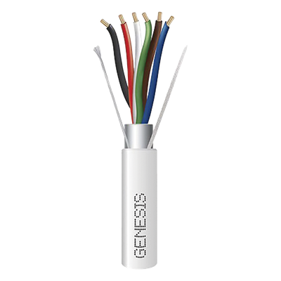 3216-1012 - Carrete de 305 Metros (1000 Pies) / Cable de Cobre / 6 x 18 AWG / Plenum / Color Blanco / Blindado / Para Aplicaciones de Alarmas de Intrusión / Control de Acceso / Automatización / Interfonos y Tv Porteros