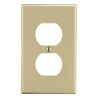 HUB-P8I - Placa de Pared / Contacto Duplex / Policarbonato / 4.63 x 2.88 x 0.25 in / Vertical / UL 94 V2
