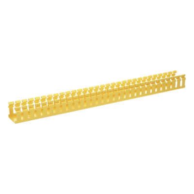H2X2YL6 - Canaleta Ranurada de PVC / Tipo H con Tapa Abisagrada / 2 in Ancho x 2 in Alto / 6 ft (1.83 m) Largo / Amarillo