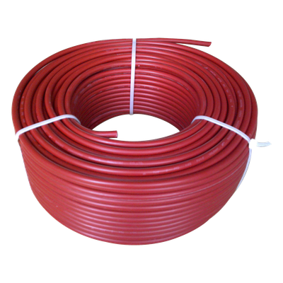 FJ69/100 - Cable Fotovoltaico / 4 mm² (12 AWG) / 1,800 Vcc / XLPE Termoestable / Bobina 100 m (328 ft) / Rojo / -20°C a 75°C