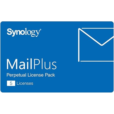MAILPLUS 5 LICENSES - Licencias de Servidor de Correo / 5 Cuentas Permanentes / Migración entre NAS / Alta Disponibilidad / Hasta 21,000 Usuarios