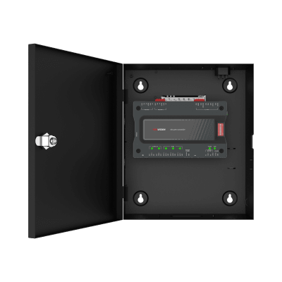 DS-K2220X - Controlador de Acceso para Elevadores / 128 Pisos / TCP/IP / 100,000 Tarjetas / 50,000 Usuarios / Huella, Tarjeta o QR / 5 Relevadores / 24 Distribuidores Esclavos