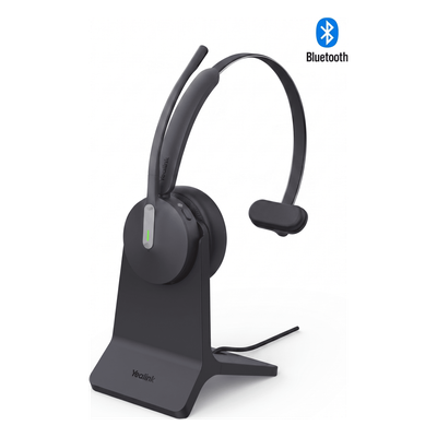 BH70-MONO-WITH-STAND-TEAMS-USB-C/A - Diadema Bluetooth Mono / Cancelación de Ruido IA / 3 Micrófonos / Bluetooth 5.3 / Alcance 50 m (164 ft) / 35 Horas de Conversación / Base de Carga / Certificación Microsoft Teams