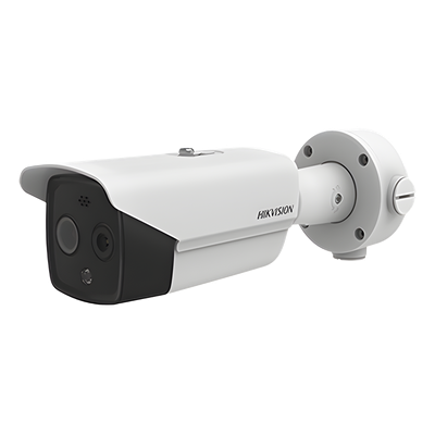 DS-2TD2617-10/QA - Cámara Bala IP Termográfica / Medición Temperatura -20°C a 150°C / Sensor Térmico 160 x 120 / Teleobjetivo Térmico 9.7 mm / Óptica 5 MP / IR 40 m (131.2 ft) / IP67