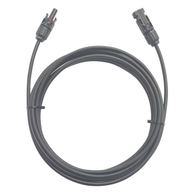 CFMC41MBLK - Cable Fotovoltaico / 1 m (3.28 ft) / 10 AWG (6 mm²) / Negro / Terminales MC4 Macho y Hembra / -40°C a 90°C / 1000/2000 V
