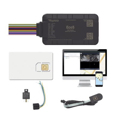 Ruptela KIT Dispositivo de Rastreo Vehicular / Conectividad LTE Cat1 y LTE-M / BLE 5.0 ECO5KIT