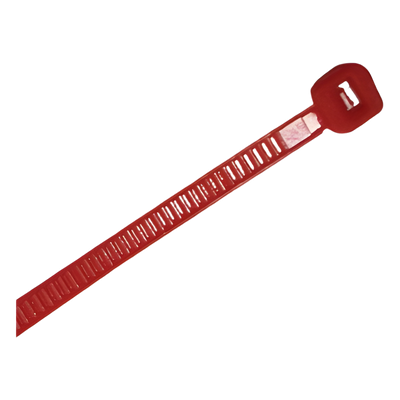 TH-300-R - Cincho de Nylon / 4.8 x 300mm / 22 kg Tensión / Rojo / 100 pzs / -40°C a +80°C / 1.02 x 0.19 pies