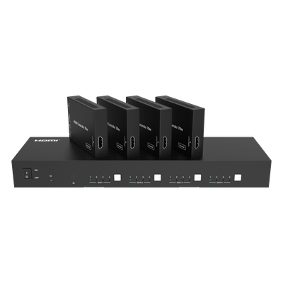 EPP-MXB44D70M - Extensor HDMI 4x4 / 18 Gbps / 4K@60Hz 4:4:4 / 70 m (230 ft) CAT6 / HDR10 / Dolby Vision / Web GUI