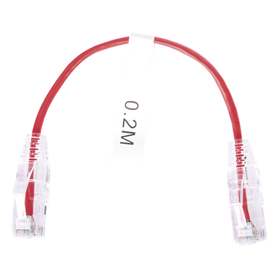 LP-UT6-020-RD28 - Cable de Parcheo Slim UTP Cat6 / 20 cm (0.66 ft) / 28 AWG / Rojo / 100 Ohm