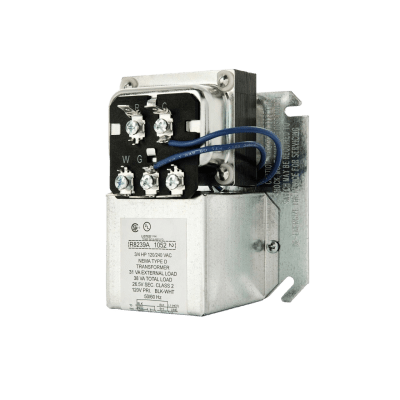 R8239A1052/U - Centro de Ventilador / Transformador 38 VA / Relevador SPDT 3/4 HP / Montaje Caja 4 Pulgadas / Protección Sobrecarga