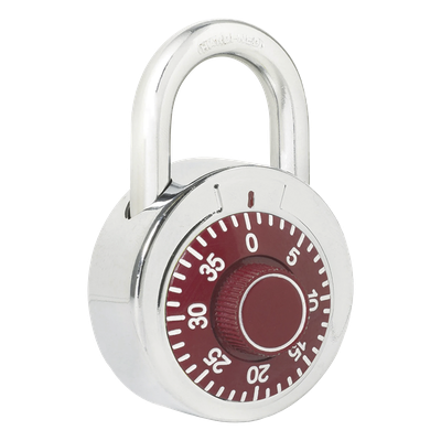 SYS-L26-S50-RJB - Candado de Combinación / Cuerpo 50 mm / Seguridad Nivel 3 / Gancho 7.5 mm / 3 Discos / Acero Cromado