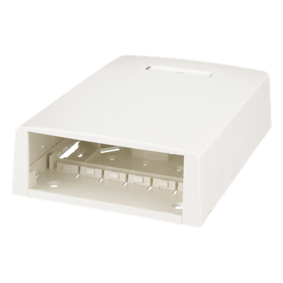CBXF12IW-AY - Caja de Montaje en Superficie / 12 Puertos Mini-Com / Almacenamiento 24 m (78.7 ft) de Fibra / ABS RoHS / 120 x 46.1 x 170.1 mm