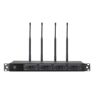 SF-354UH - Receptor UHF / 4 Canales Independientes / 100 Frecuencias / Rango 700-900 MHz / Pantalla LCD