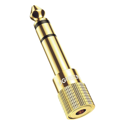 20503 - Ugreen 20503 cambiador de género para cable 6.35mm 3.5mm Oro