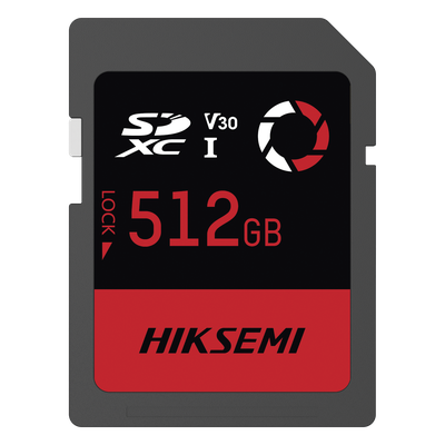 HS-SD-E30/512G - Memoria SDXC / 512 GB / Lectura 180 MB/s / Escritura 150 MB/s / V30 U3 Clase 10 / Rango -25°C a 80°C