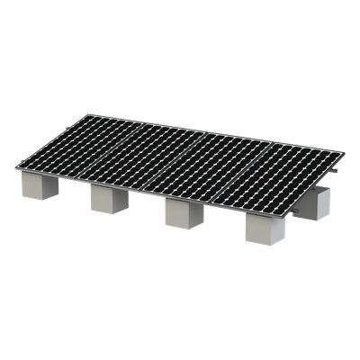 VEKTOR8R - Kit de Montaje Fotovoltaico / 4 Módulos 30-35 mm / Riel No.8 / Viento 136 km/h (84.5 mph) / Inclinación 20° a 45° / Longitud 5400 mm (17.7 ft)