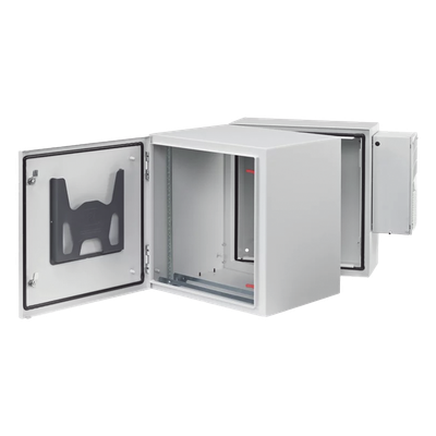 PTHS242430G4A - Gabinete Industrial / 12 UR / 24x24x30 in / NEMA 4/12 IP66 IK10 / Aire Acondicionado 2000 BTU / Acero / Montaje Pared