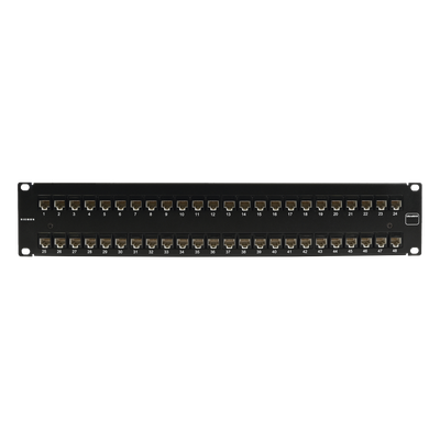 UP6-F2-48L-RS - Patch Panel / UTP Cat6 / 48 Puertos / Plano 2U / Rack 19' / Terminación 4 Pares
