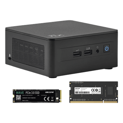 NUCASI313I8G256G - Kit / Mini PC NUC Barebone / Intel Core I3 /bluetooth / Incluye memoria 8GB / Incluye 256 SSD / No incluye sistema operativo