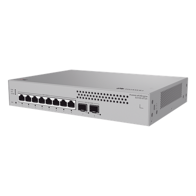 S310S-8T2X - Switch de Acceso Administrable Capa 2+ / 8 Puertos Gigabit / 2 Puertos 10GE SFP+ Uplink / 56 Gbps / 42 Mpps