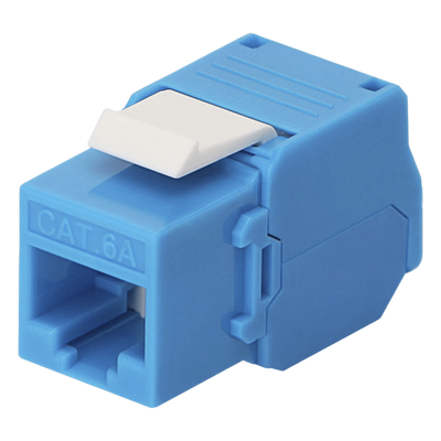 LP-KJ-6A-TTBU - Módulo Jack Keystone / Cat6A / Toolless / Terminación 180° / RJ45 / Sin Blindaje / 1 Puerto